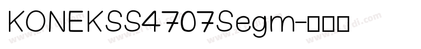 KONE KSS 470 7 Segm字体转换